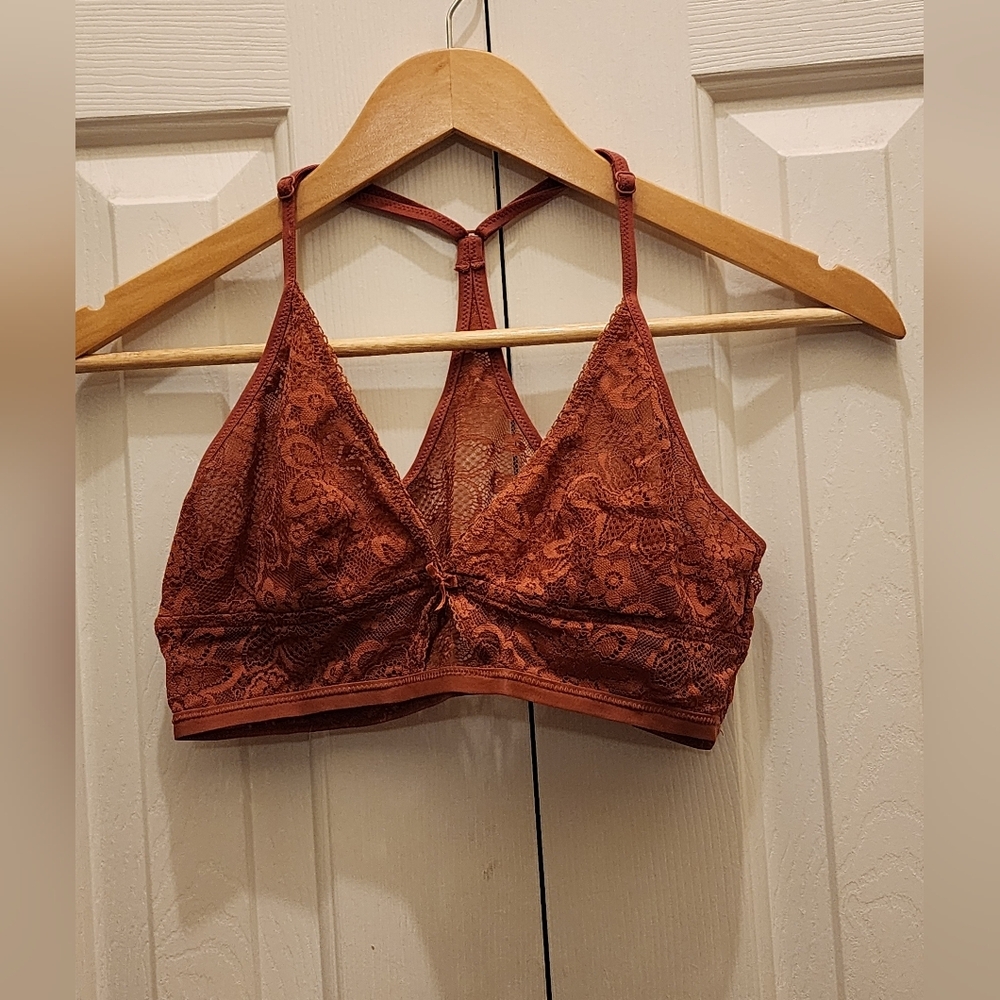 Aerie Racerback Lace Bralette Pullover Bra With Adjustable Straps-size Med- NWOT